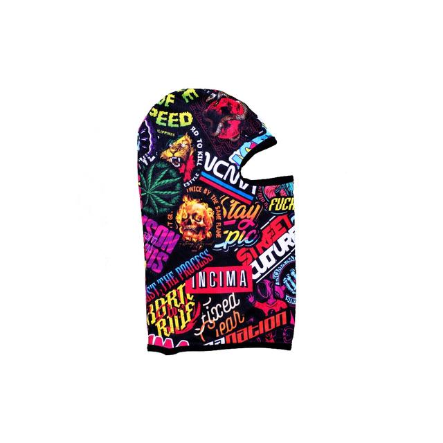 Stickerbomb full-face balaclava by INCIMA